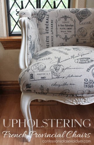 Upholstering a French Provincial Chair | Confessions of a Serial Do-it-Yourselfer