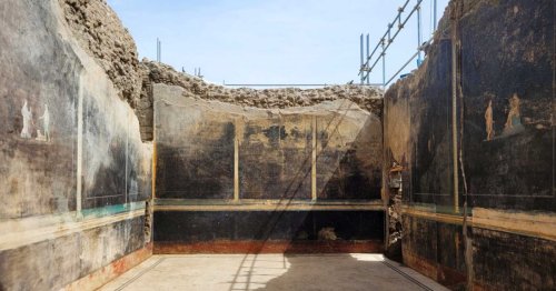 À Pompéi, découverte d’une exceptionnelle salle de banquet aux fresques inspirées de la guerre de Troie