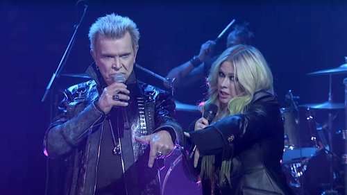 Billy Idol and Avril Lavigne Perform Joint Single “77” on Kimmel: Watch