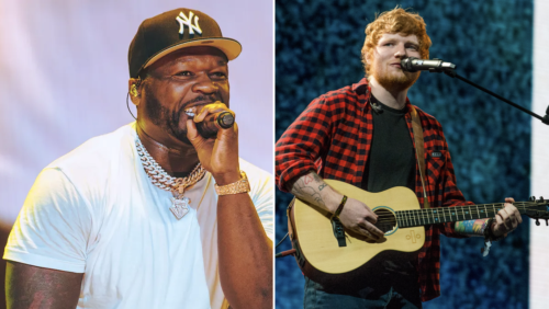 50 Cent brings Ed Sheeran onstage to perform "Shape of You" in London