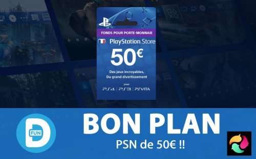 Bon Plan : Carte PSN de 50 euros pour..... 40,18 chez Eneba grâce à un code promo !