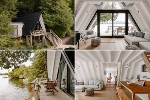 This Secluded A-Frame Cabin Was Given A Contemporary Design Update