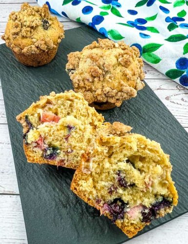 Blueberry-Rhubarb Muffins - Cook What You Love