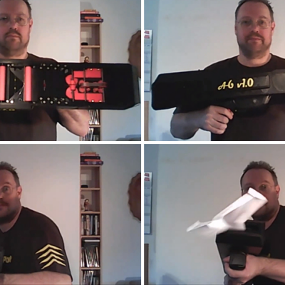This Guy 3D-Printed a Machinegun That Makes and Fires Paper Airplanes - Core77