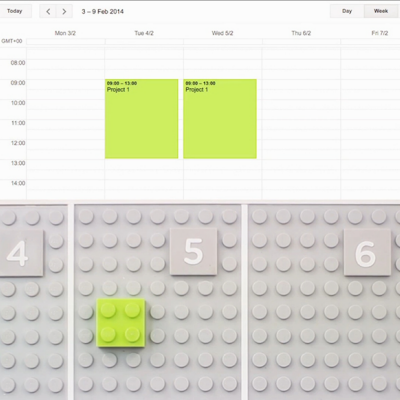 Clever Trick Makes Physical Lego Calendar Sync to Online Calendar - Core77