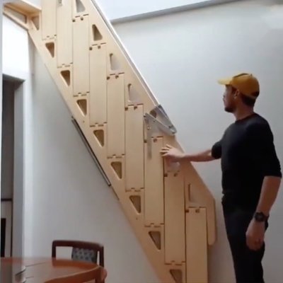 After Living in Tiny NYC Apartment, Australian Industrial Designer Invents Folding Stairs (and Furniture) - Core77