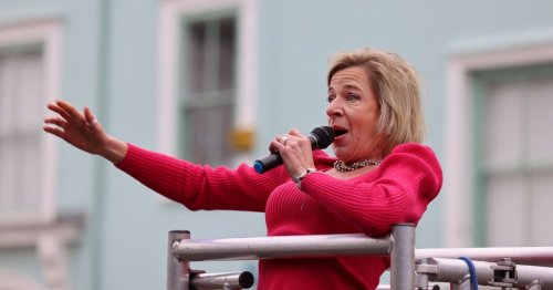 Far-right Katie Hopkins speaks at anti-vaccine protest