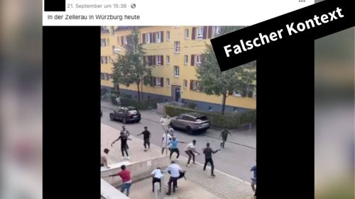 Dieses Video zeigt Auseinandersetzungen in Stuttgart, nicht in Würzburg