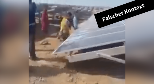 Zerstörte Solaranlagen: Dieses Video hat nichts mit Deutschland oder Angola zu tun