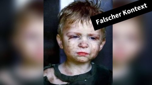 Nein, dieses Foto zeigt kein Kind, das einen russischen Angriff überlebte