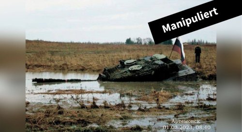 Nein, dieses Bild zeigt keinen von Russland eroberten Leopard-Panzer in der Ukraine