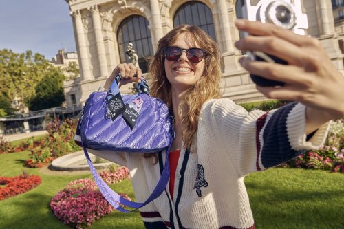 Kipling Has Launched A Purple-Tastic Collab With Emily In Paris