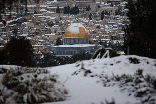 Moyen-Orient. Jérusalem sous la neige