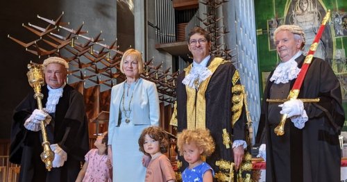 Coventry's new Lord Mayor and deputy sworn in at packed cathedral ceremony