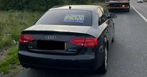Audi A4 seized on M6 as driver faces 'lengthy ban'