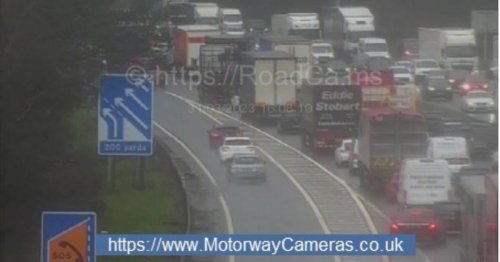 Eight-mile queues on M6 near Coventry after multi-vehicle smash