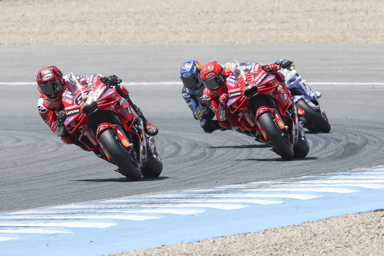 Pecco Bagnaia explains “very short” Marc Marquez Spanish MotoGP duel, contact