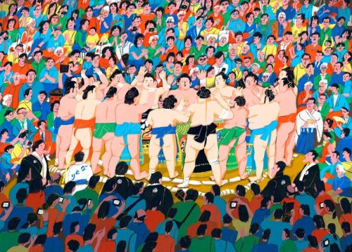 Yuki Uebo's crowded illustrations are inspired by the hustle and bustle of Tokyo life