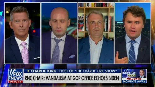Charlie Kirk Threatens To Call Biden Mean Names Over MAGA Fascist Remark