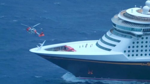 Coast Guard Makes Long Distance Evacuation From Disney Cruise Ship