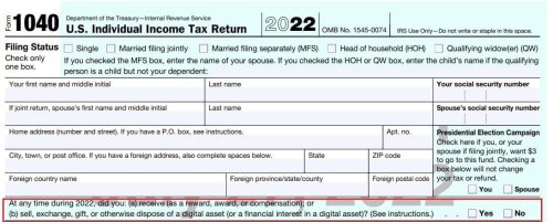 IRS expands crypto question on tax forms 1040