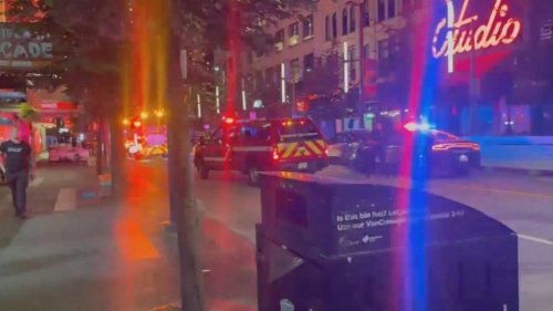 Multiple people in hospital, suspect shot after violence on Vancouver's Granville Street