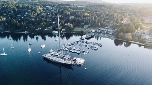 One of the world's largest sailing yachts arrives on Vancouver Island