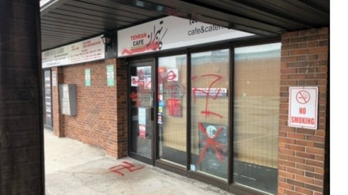 Winnipeg police releasing photos and video to help swastika graffiti investigation