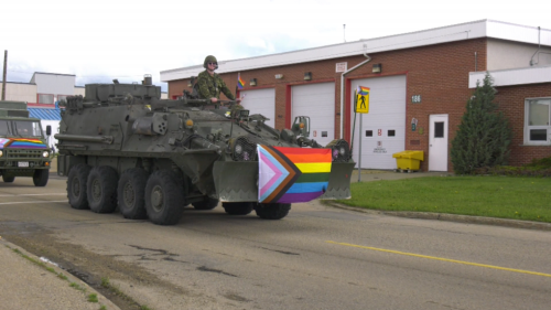 Edmonton Garrison hosts first Pride march at Canadian Forces base