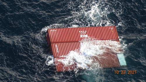 Container ship burning off B.C. coast