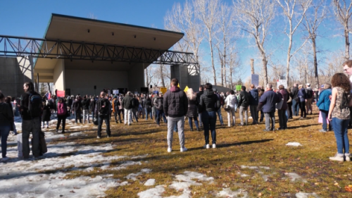 Protesters across Alta. join worldwide rally against COVID-19 health restrictions