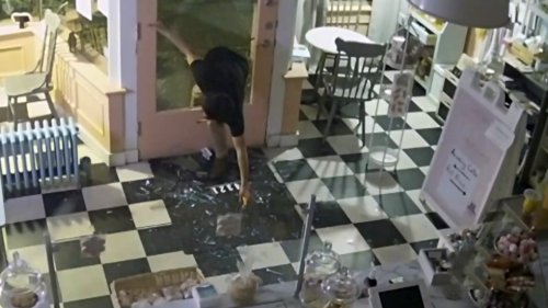 ‘A crime of passion’: Bizarre B.C. bakery break-in caught on camera