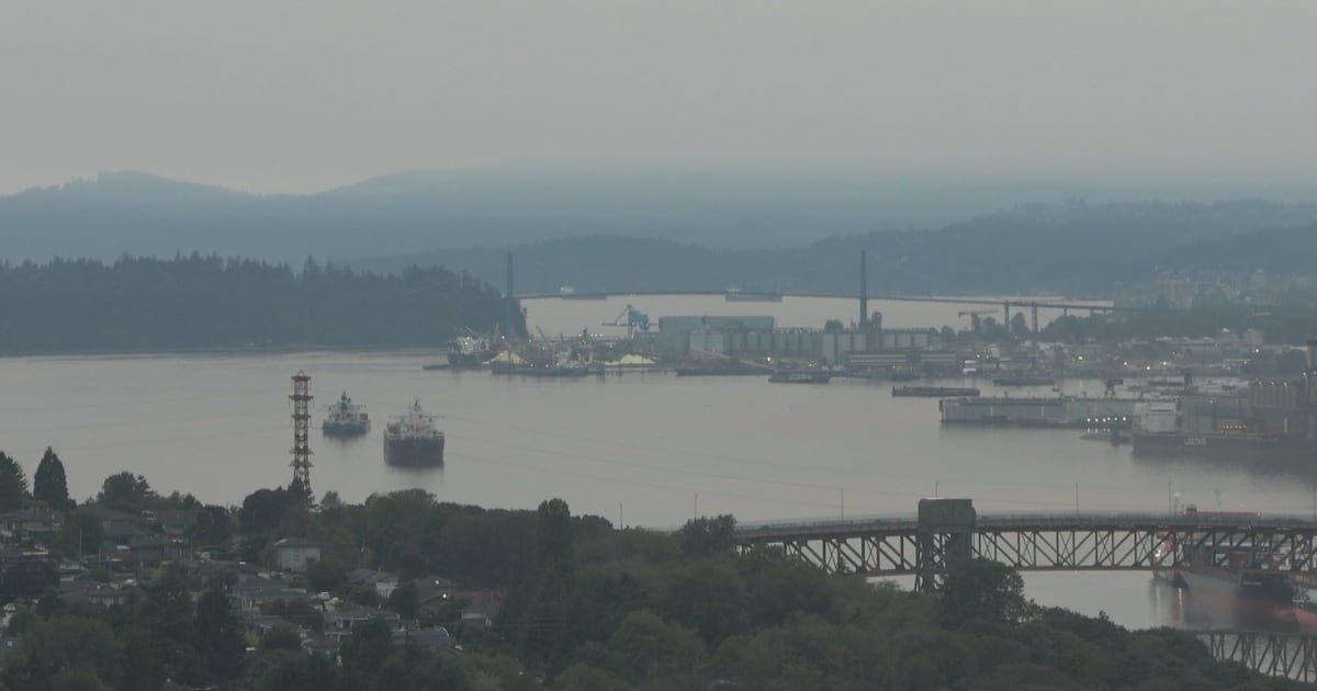 Smoky skies over Metro Vancouver