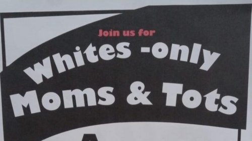 Poster advertising 'whites-only' children's playtime sparks outrage in B.C. community