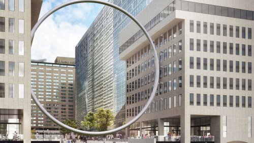 Montreal residents react to gigantic metal ring installed as new city monument