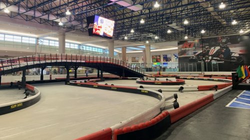 'Still get that pick up in the power': Electric go-kart track opens inside Cambridge Centre mall