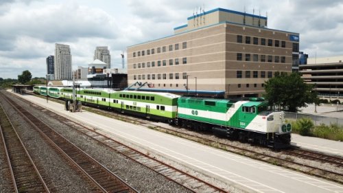GO Transit train spotted in downtown London, Ont. Saturday