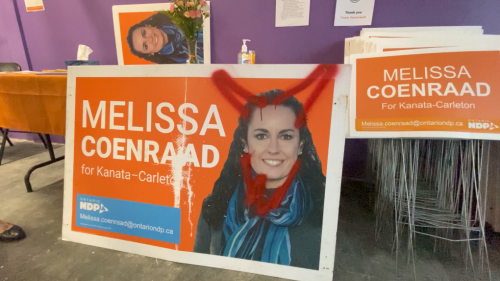 Election campaign signs defaced in Ottawa