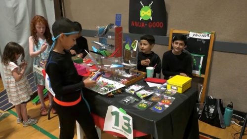 Children learn market economics at Calgary bazaar