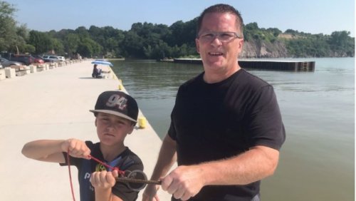 Boy reels in old military 'bomb' while magnet fishing in Port Bruce, Ont.
