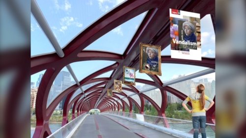 Art project at Calgary's Peace Bridge aims to cut down on vandalism