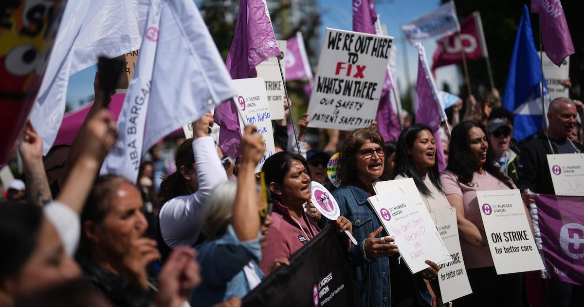 B.C. nurses picket line