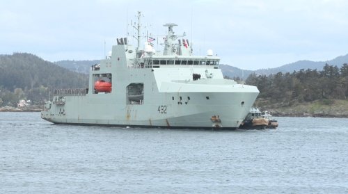 Arctic and offshore patrol vessel HMCS Max Bernays arrives in CFB Esquimalt