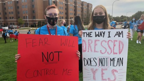 Students rally at Fanshawe College to demand safe campus