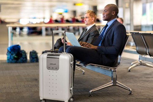 This rolling luggage keeps tech travelers plugged in