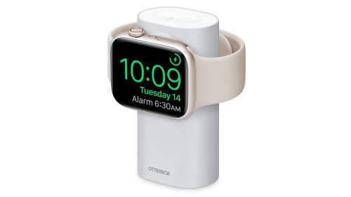 This portable Apple Watch power bank turns into a nightstand