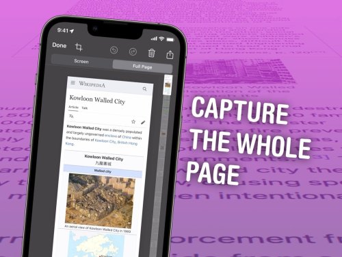 Screenshot a whole page (or an entire email) on iPhone