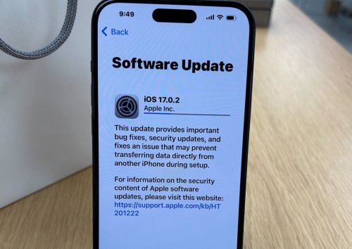 Warning: Update iPhone 15 to iOS 17.0.2 before transferring data