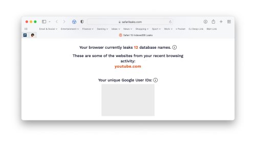 Safari bug leaks your browsing activity and Google account details