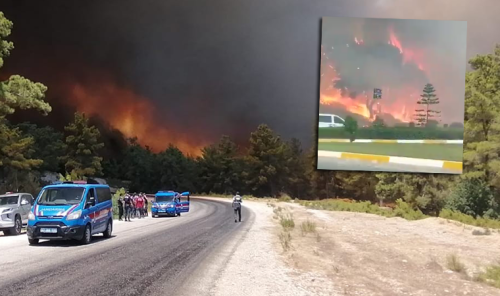 Manavgat'ta 4 ayrı noktada orman yangını